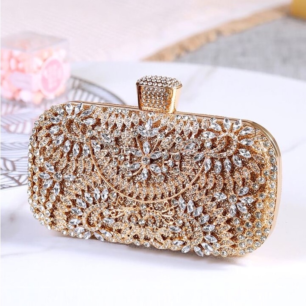 - Luxury Embellished Clutch Bling Bag - Picture 1 of 7